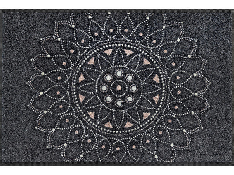 wash+dry FUßMATTE Purnima Anthrazit, Beige 50x75 cm
