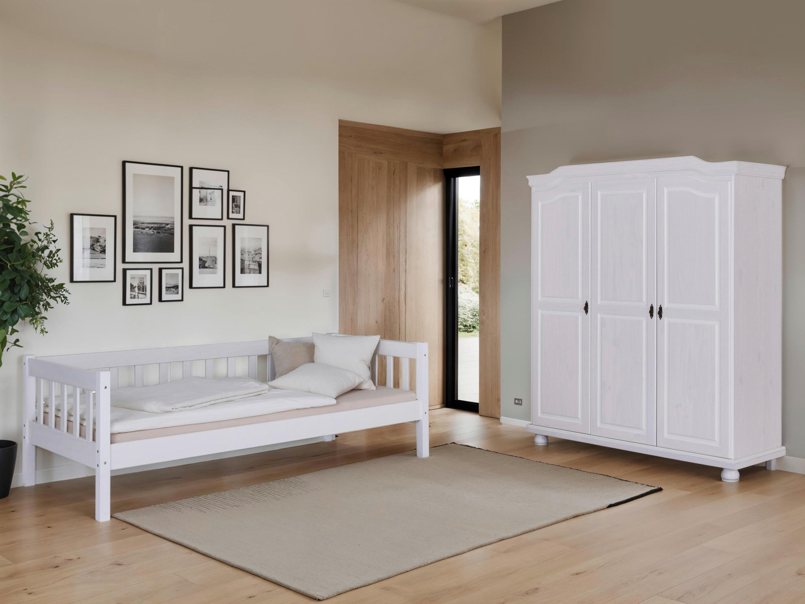 EINZELZIMMER Weiß  - Naturfarben/Weiß, MODERN, Holz - MID.YOU