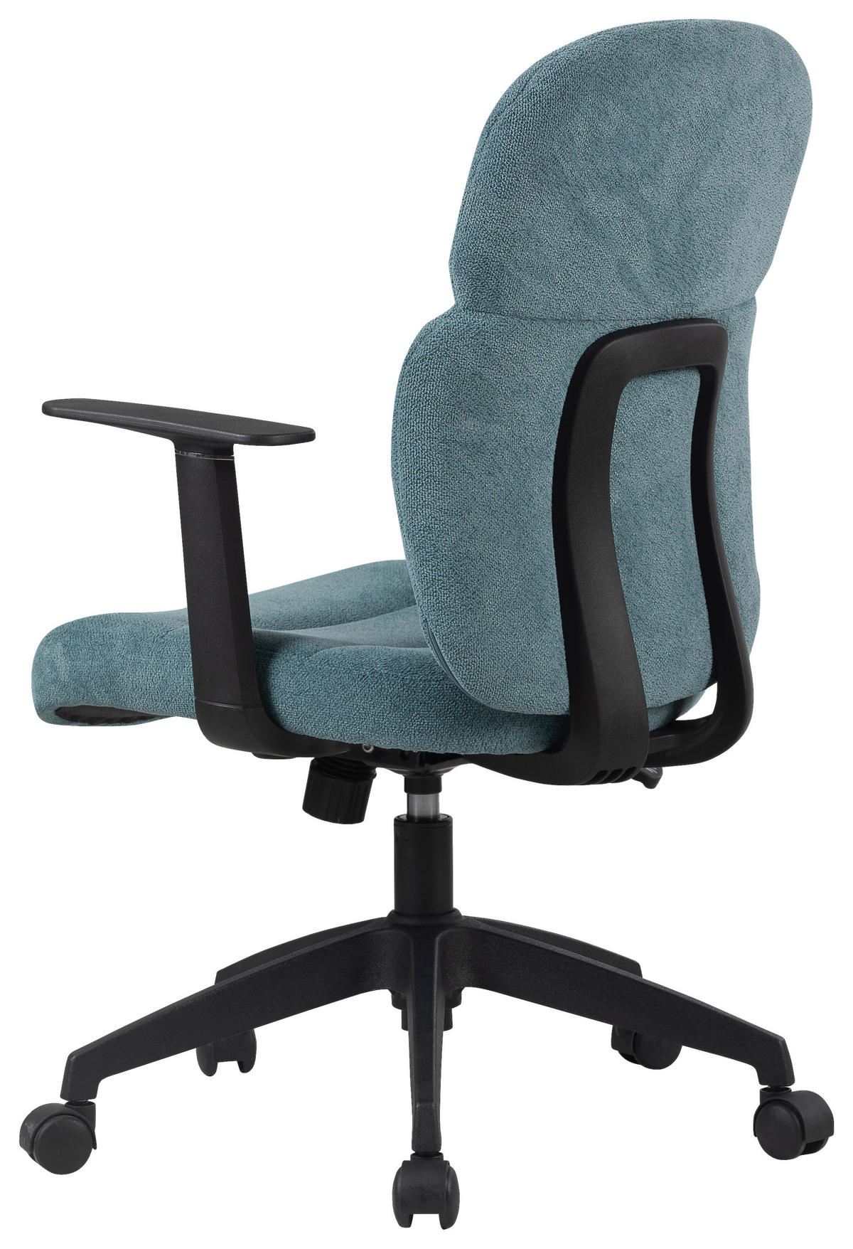 OTOČNÁ ŽIDLE, tkaná látka, modrá, černá - modrá/černá, Design, textil/plast (60/93,5-101/57cm) - Modante