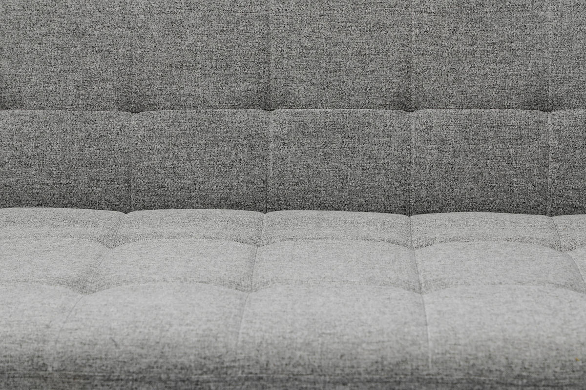 SCHLAFSOFA Leinenoptik Hellgrau  - Hellgrau/Schwarz, Design, Holz/Kunststoff (179/81/85cm) - P & B