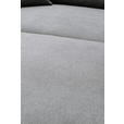 ECKSOFA  in Webstoff Grau  196/304 cm  - Schwarz/Grau, KONVENTIONELL, Textil/Metall (196/304cm) - Hom`in