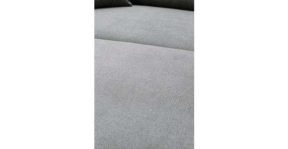 ECKSOFA  in Webstoff Grau  196/304 cm  - Schwarz/Grau, KONVENTIONELL, Textil/Metall (196/304cm) - Hom`in
