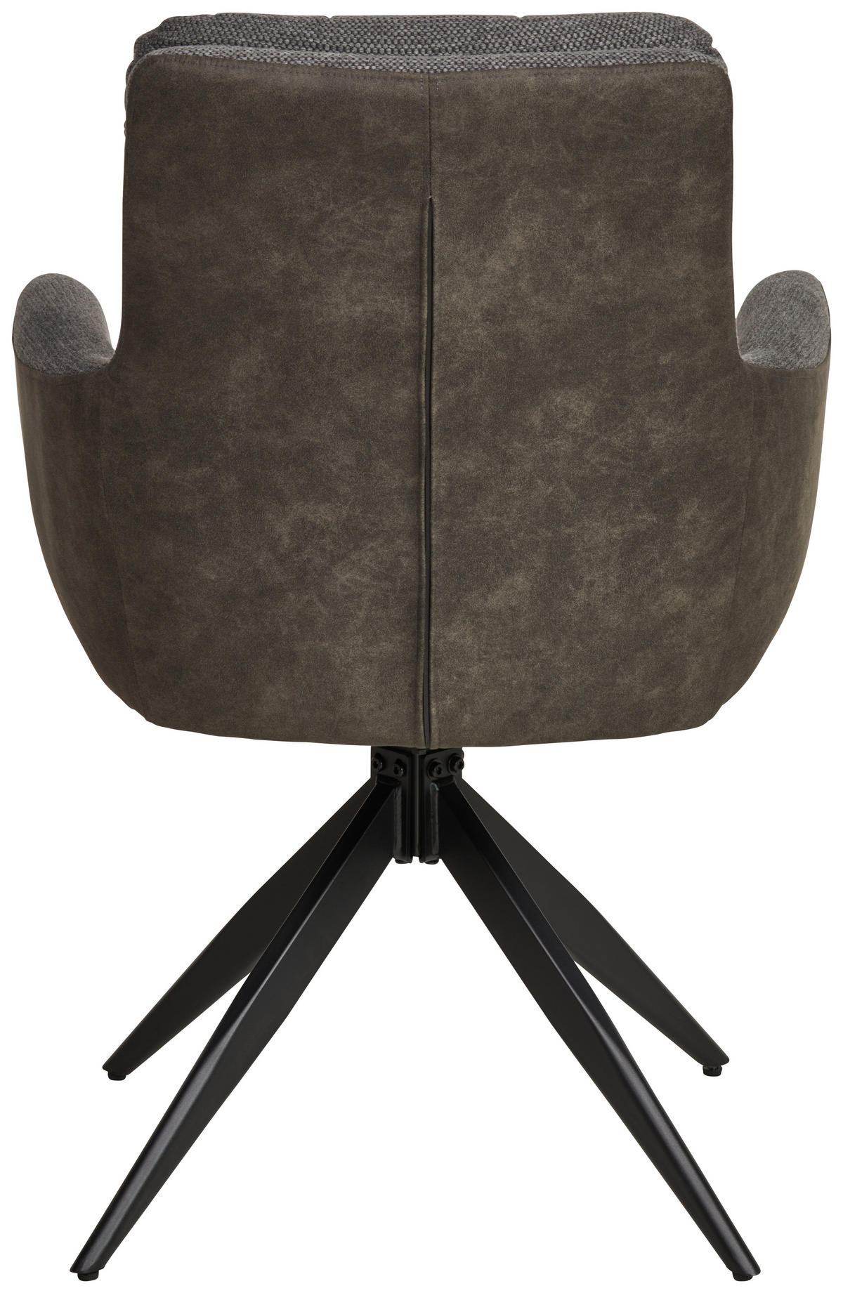 ARMLEHNSTUHL  in Eisen Leinenoptik  - Schwarz/Grau, KONVENTIONELL, Holz/Textil (60/93/66cm) - MID.YOU