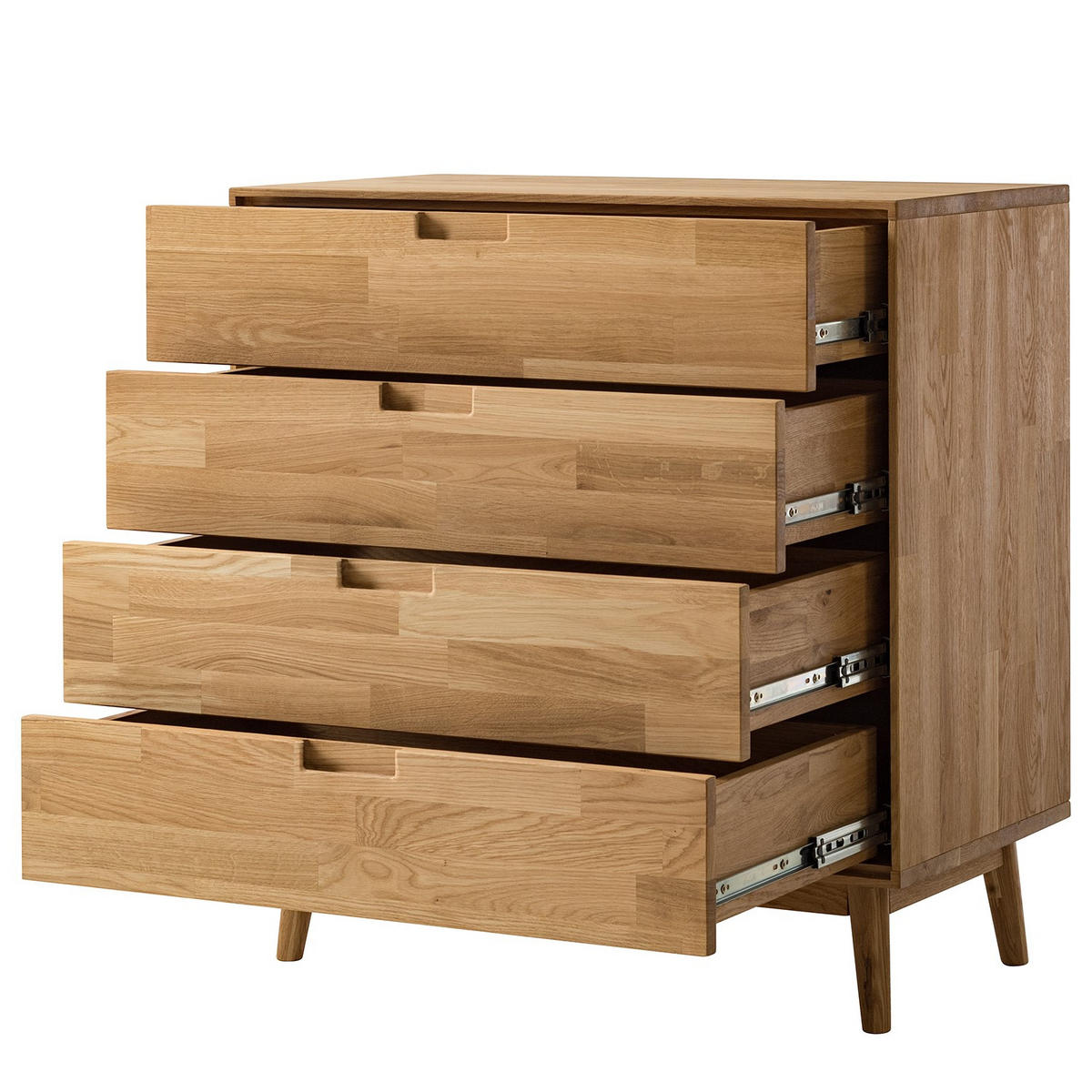KOMMODE  in 80/89,1/40 cm  - Wildeiche, Natur, Holz (80/89,1/40cm) - home24