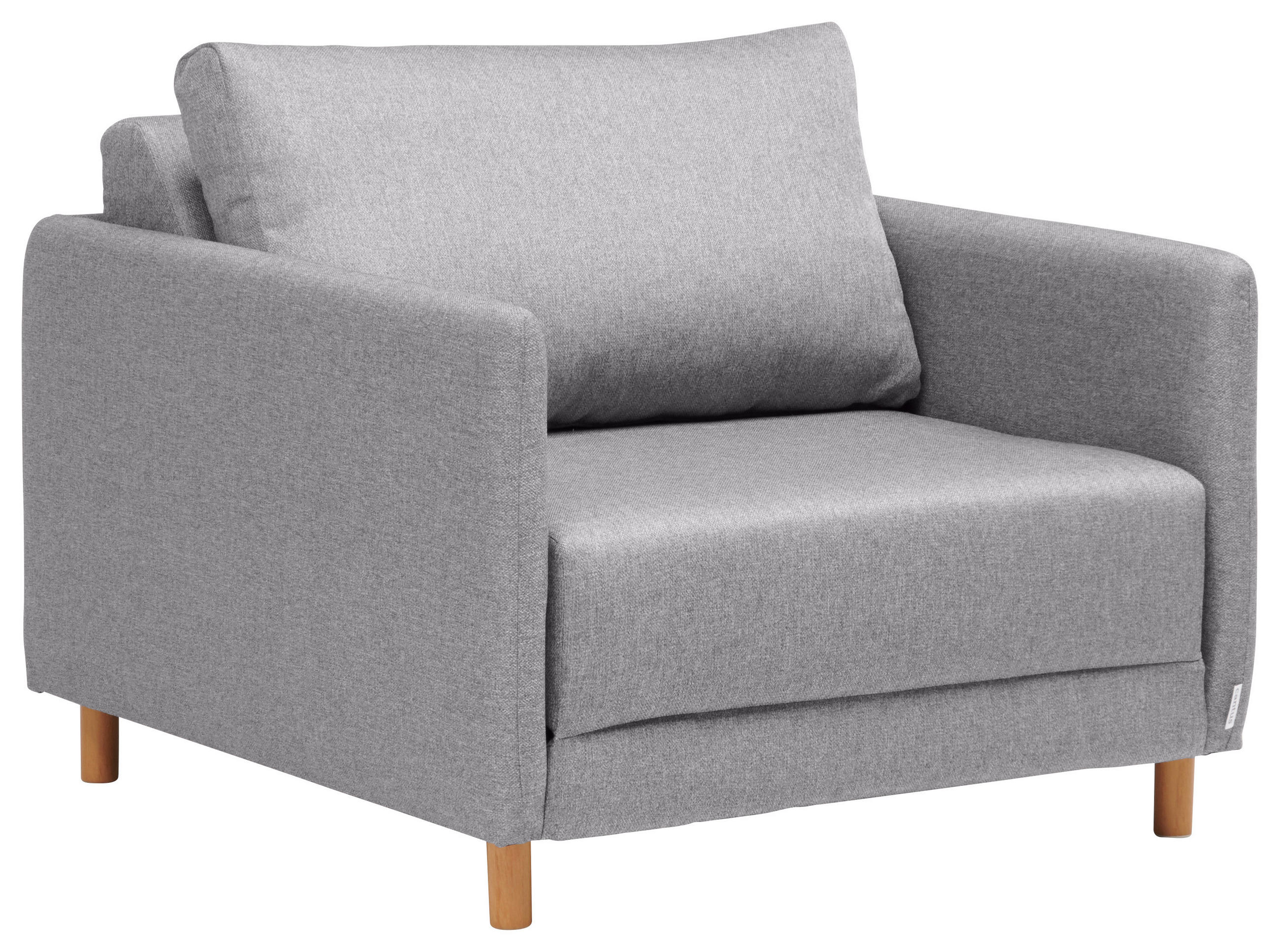 FEKVŐFOTEL textil szürke  - natúr színű/szürke, Konventionell, műanyag/textil (89/79/94cm) - Cantus