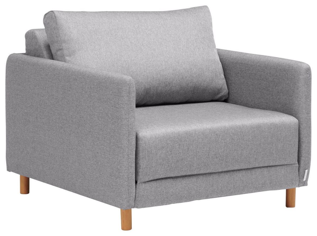 FEKVŐFOTEL textil szürke  - natúr színű/szürke, Konventionell, műanyag/textil (89/79/94cm) - Cantus