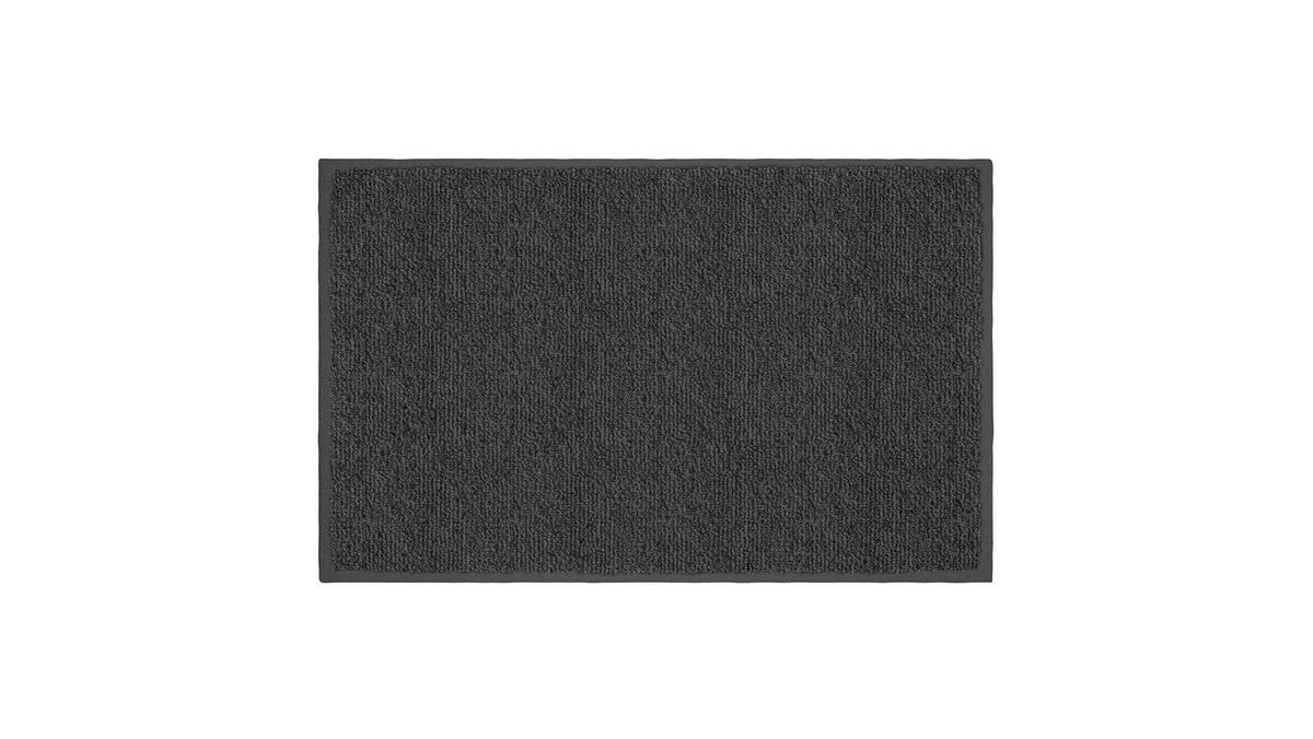BADEMATTE Grund Anthrazit 50/80 cm  - Anthrazit, Basics, Kunststoff/Textil (50/80cm) - Grund