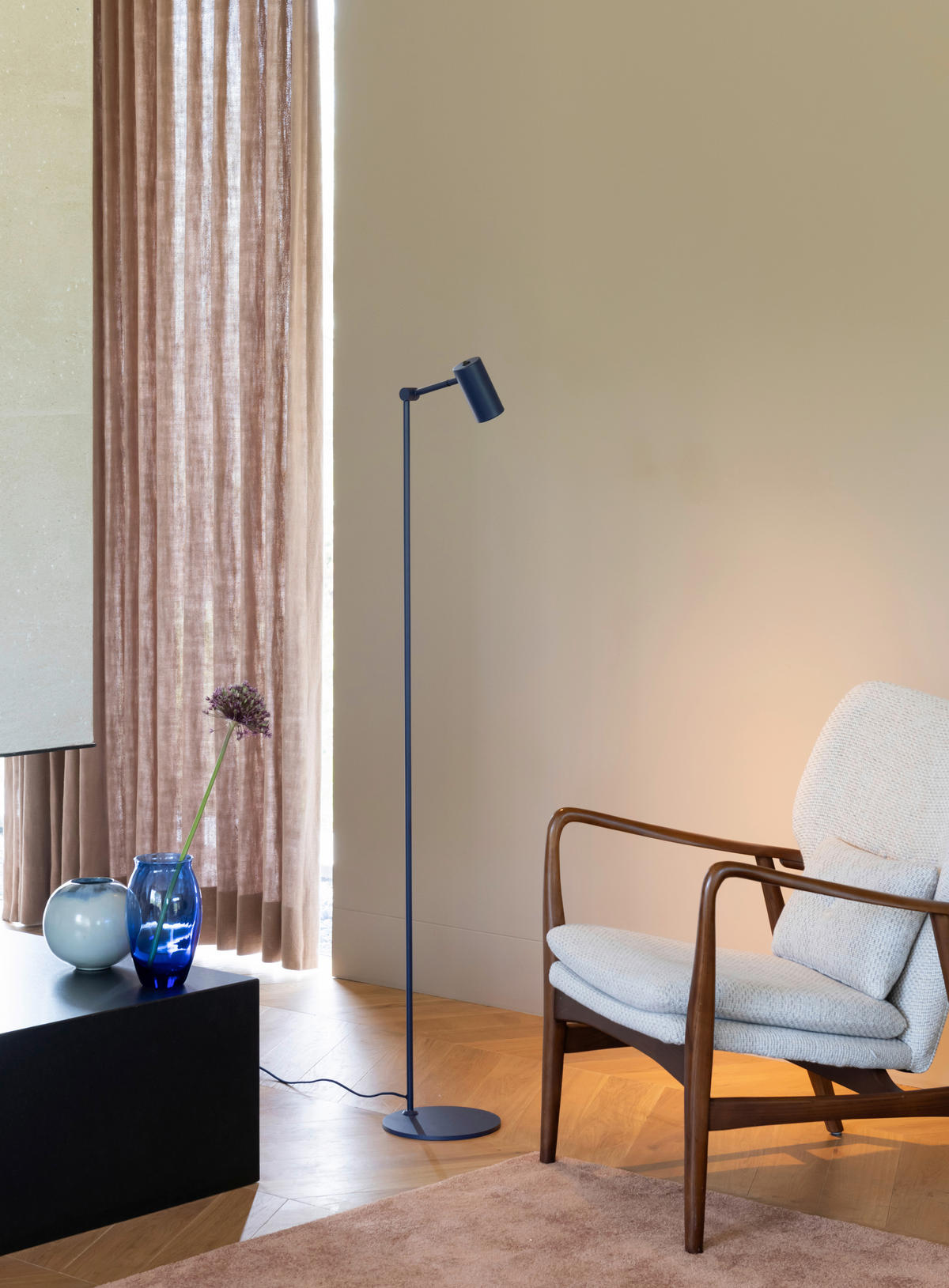 STEHLEUCHTE 22/134 cm    - Dunkelblau, Design, Metall (22/134cm) - It's about Romi