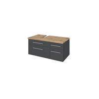 WASCHTISCHUNTERSCHRANK  - Alufarben/Grau, KONVENTIONELL, Holzwerkstoff/Metall (90/41/47cm) - Xora
