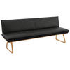 SITZBANK in Holz, Textil Anthrazit, Schwarz, Wildeiche  - Wildeiche/Eichefarben, Design, Holz/Textil (214/88/66cm) - Koinor