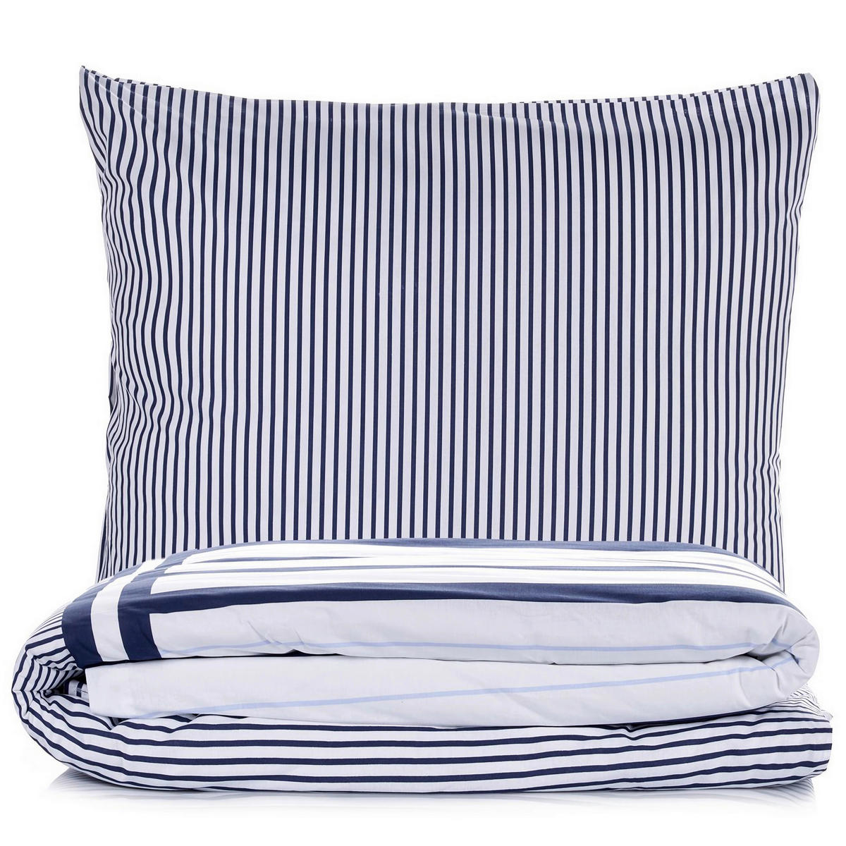 BETTWÄSCHE 135/200 cm  - Dunkelblau, Basics, Textil (135/200cm)