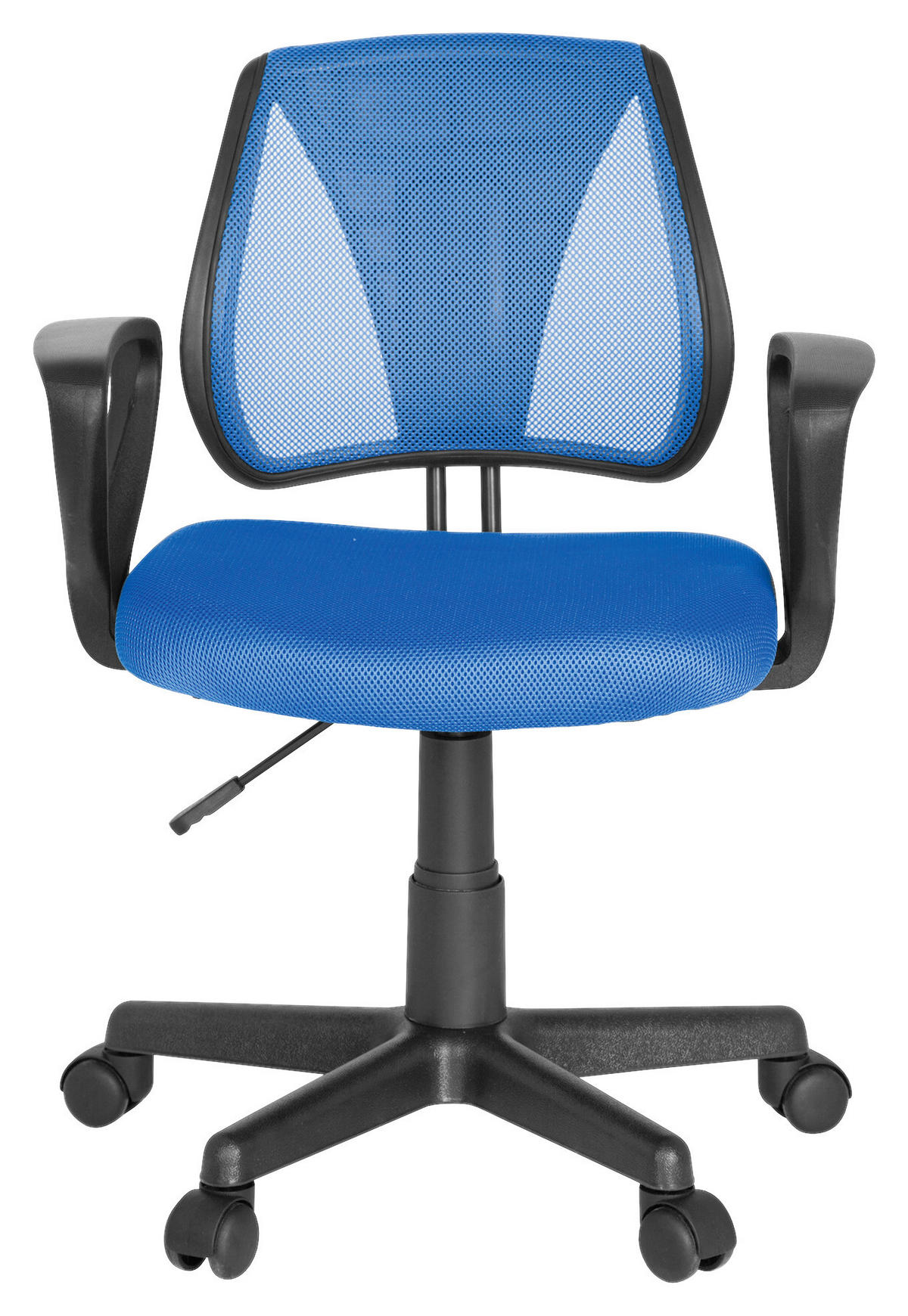 JUGENDDREHSTUHL Blau  - Blau/Schwarz, Basics, Kunststoff (58/75-92/45cm) - MID.YOU