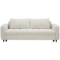 SCHLAFSOFA in Flachgewebe Perlmutt  - Perlmutt/Schwarz, MODERN, Holz/Textil (236/88/101cm) - Stylife