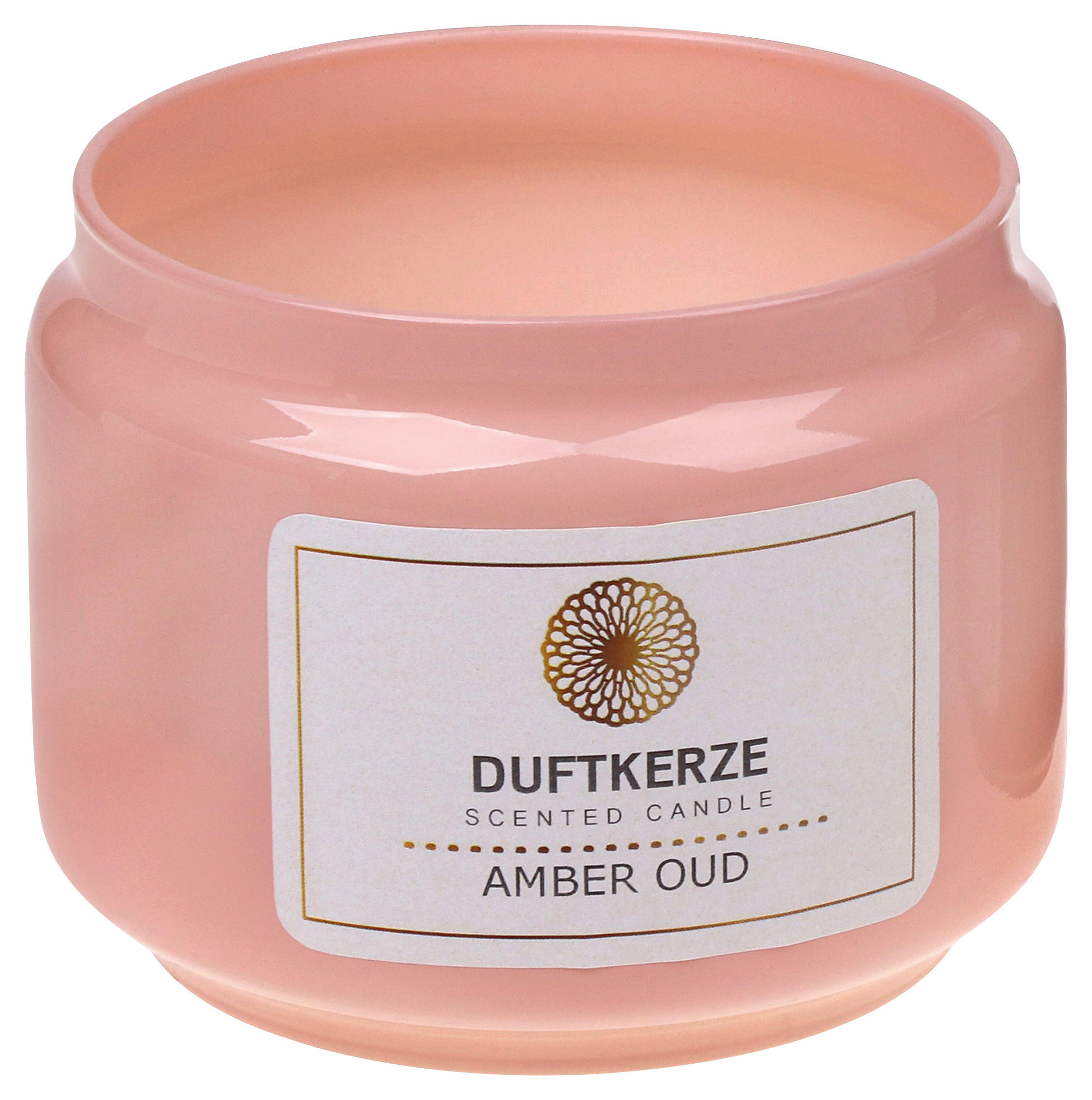 KERZE IM GLAS - Rosa, Basics, Glas/Naturmaterialien (10,3/8,0cm)