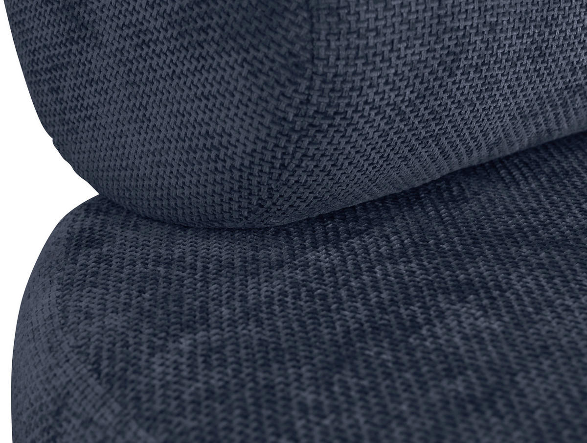 SESSEL in Struktur Dunkelblau  - Schwarz/Dunkelblau, Basics, Textil/Metall (88/70/88cm) - Livetastic