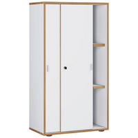 MAPPSKÅP - vit/honungsek, Design, trämaterial (60/110/37cm) - MID.YOU