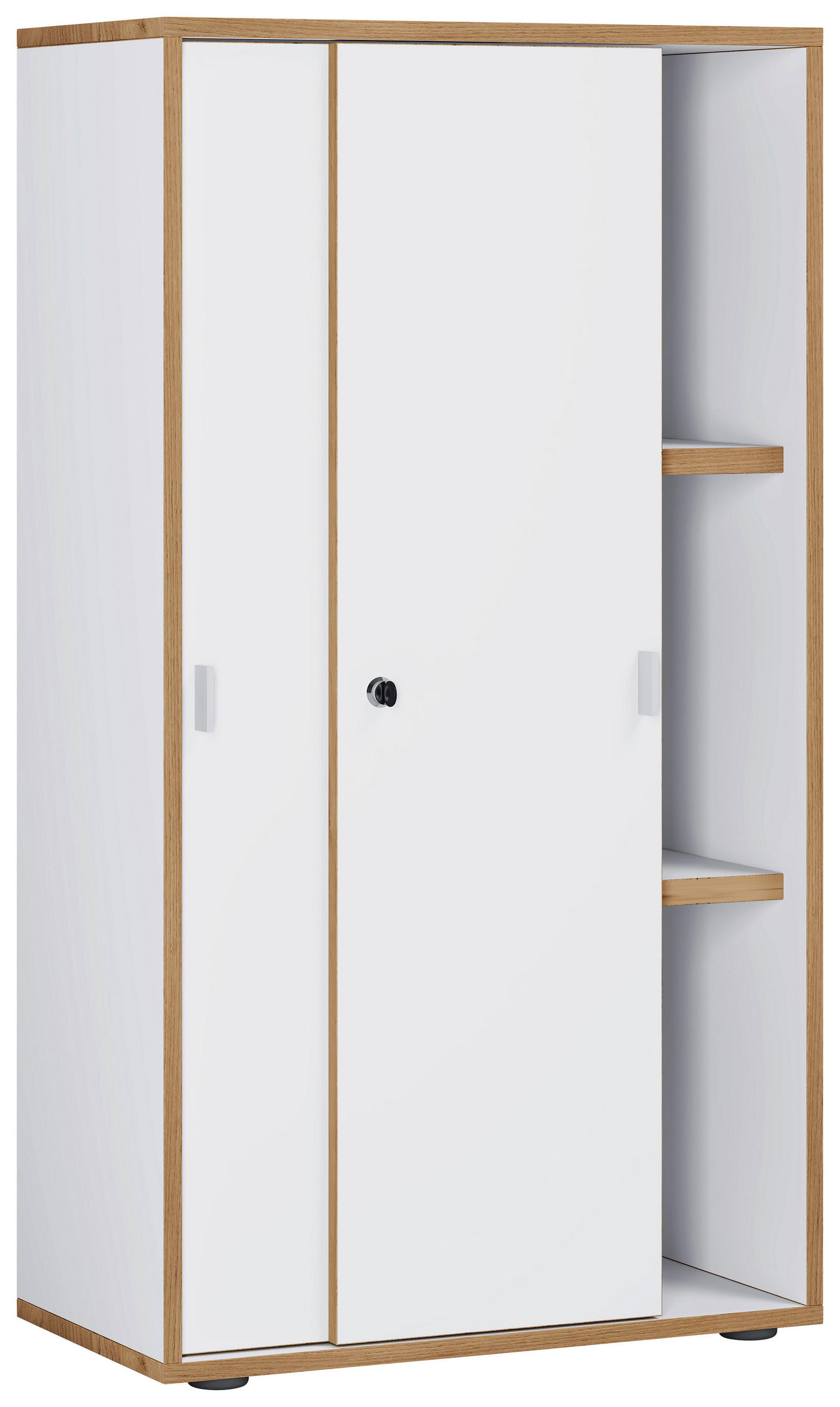 Aktenschrank Salia Weiß, Honigeiche B: 60 Cm