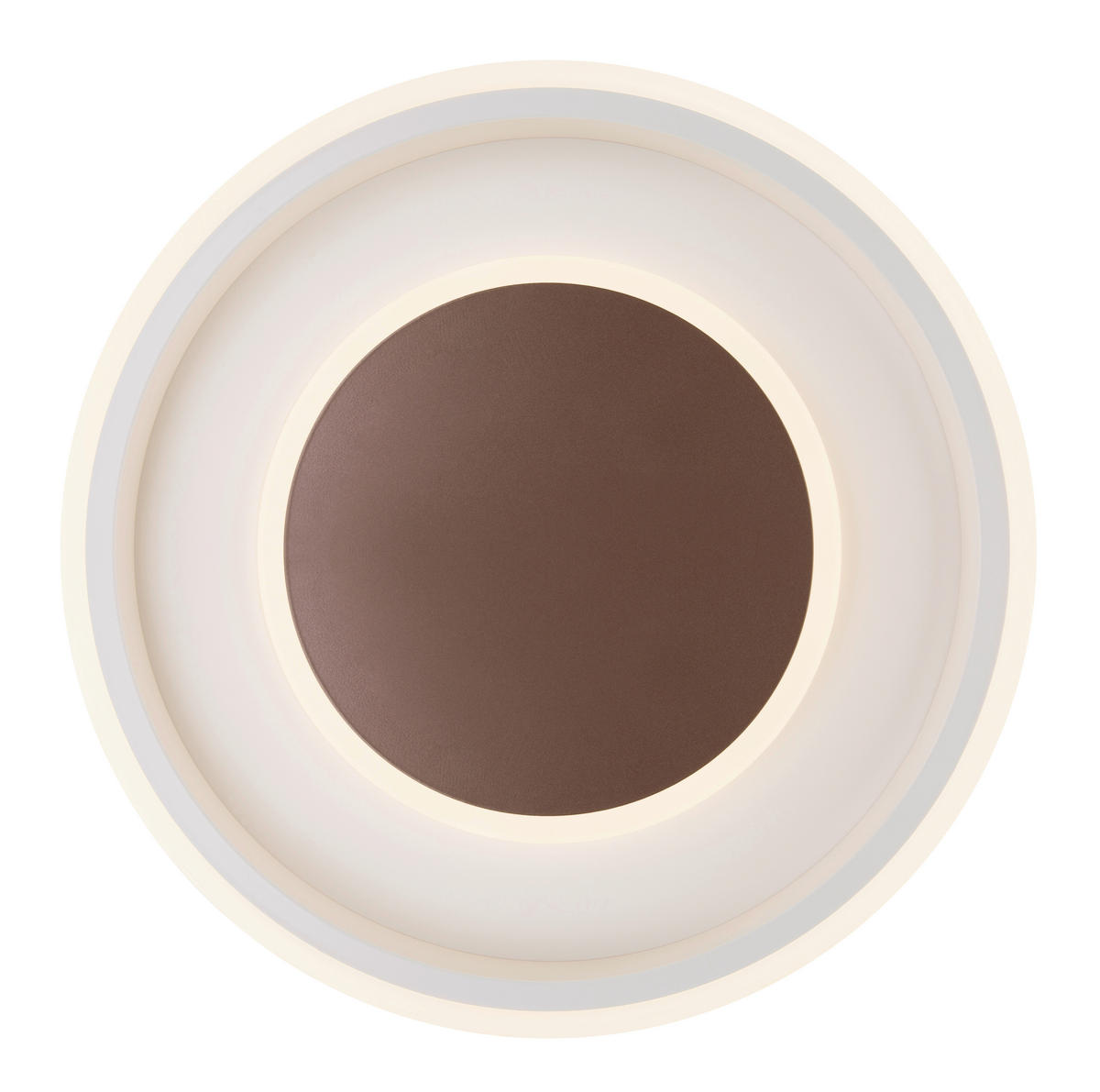 STROPNÉ LED SVIETIDLO, 50/9 cm  - hnedá/biela, Konventionell, kov/plast (50/9cm) - Globo