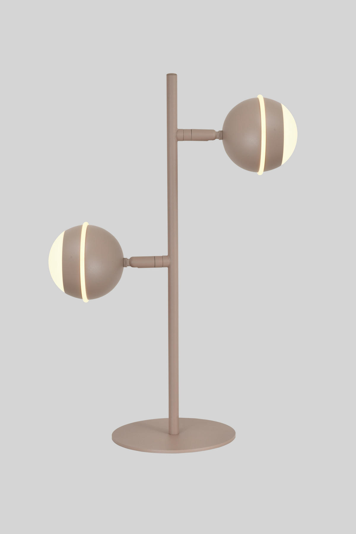 LED-TISCHLEUCHTE Biarritz 24/42/15 cm  - Sandfarben/Schwarzchrom, Design, Kunststoff/Metall (24/42/15cm)