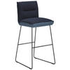 BARHOCKER in Metall, Textil Blau, Schwarz, Hellblau  - Blau/Schwarz, Design, Textil/Metall (51/107/59cm) - Dieter Knoll