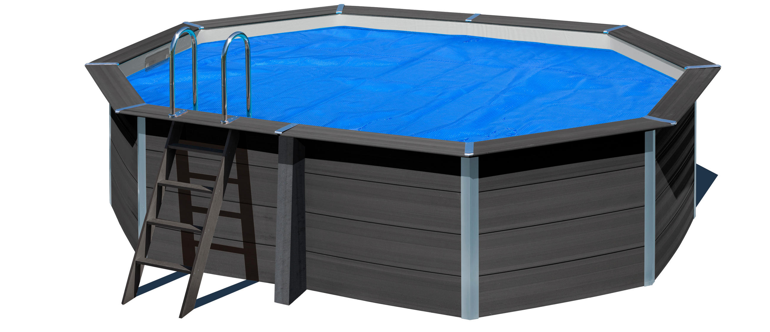 POOLABDECKPLANE 333/753 cm  - Blau, KONVENTIONELL, Kunststoff (333/753cm) - Gre