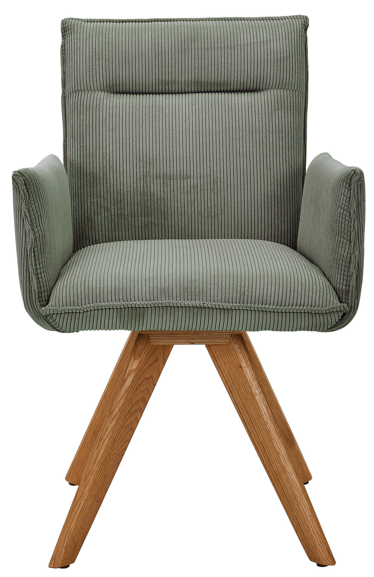 ARMLEHNSTUHL  in Cord  - Waldgrün/Wildeiche, Design, Holz/Textil (59/87/62cm) - Johann Jakob