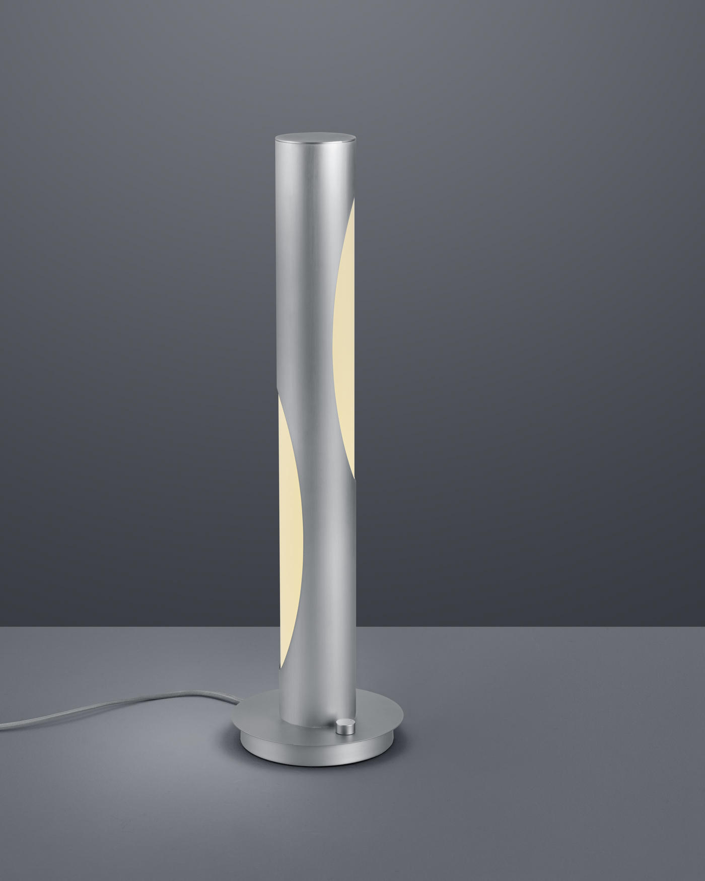 LED-TISCHLEUCHTE - weiss/Nickelfarben, Design, Kunststoff/Metall (18/62,5cm) - Cinque