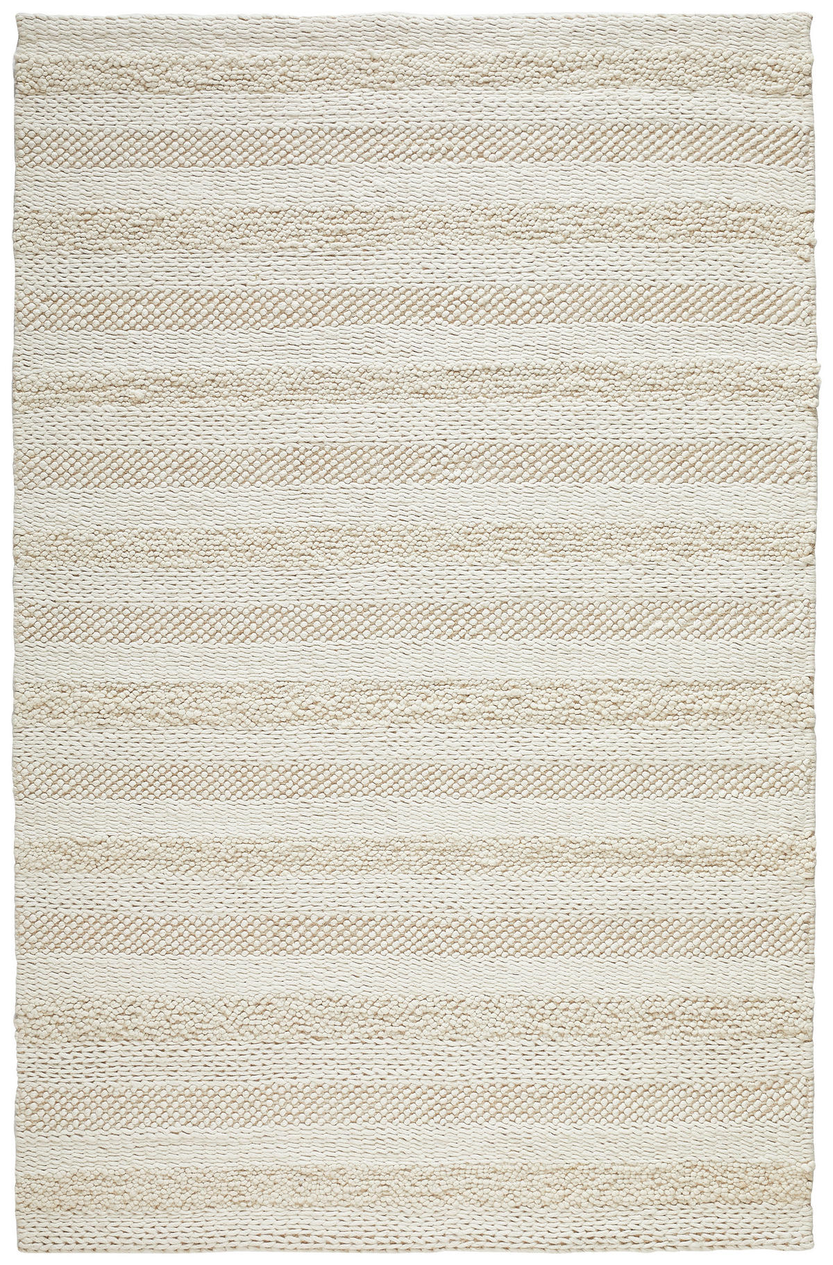 HANDWEBTEPPICH 160/230 cm Nordic Stripes Creme  - Creme, Natur, Textil (160/230cm) - Linea Natura