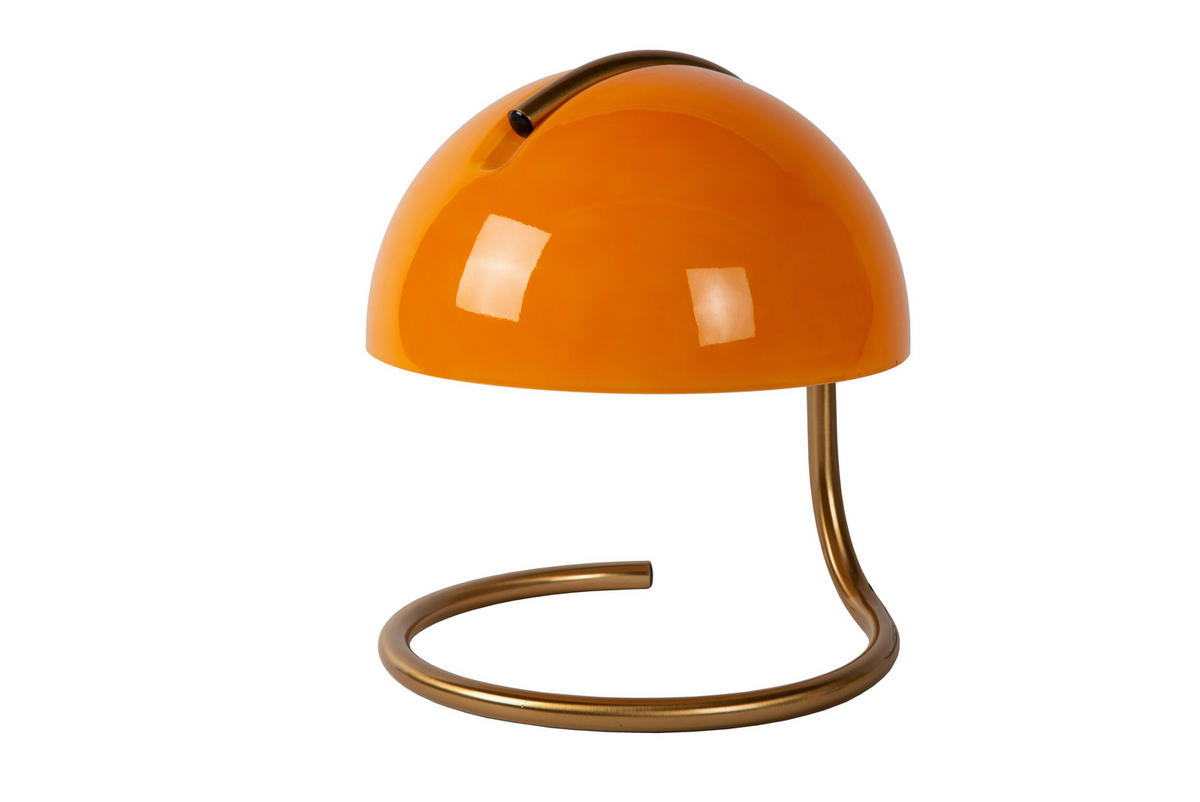 TISCHLEUCHTE Cato 23.5/23.5/25 cm  - Messingfarben/Orange, Design, Glas/Metall (23.5/23.5/25cm) - Lucide