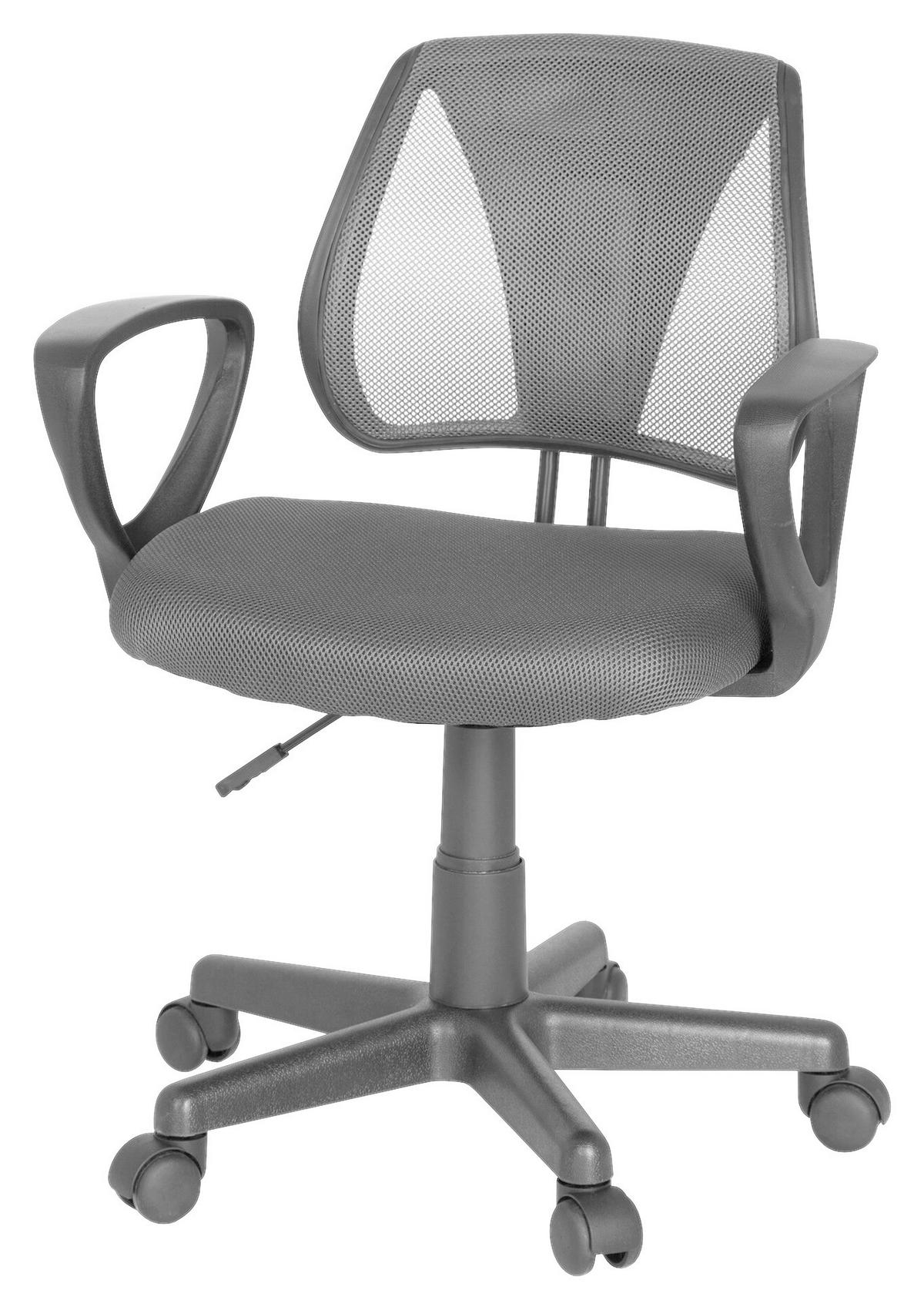 JUGENDDREHSTUHL Grau  - Grau, Basics, Kunststoff (58/75-92/45cm) - MID.YOU