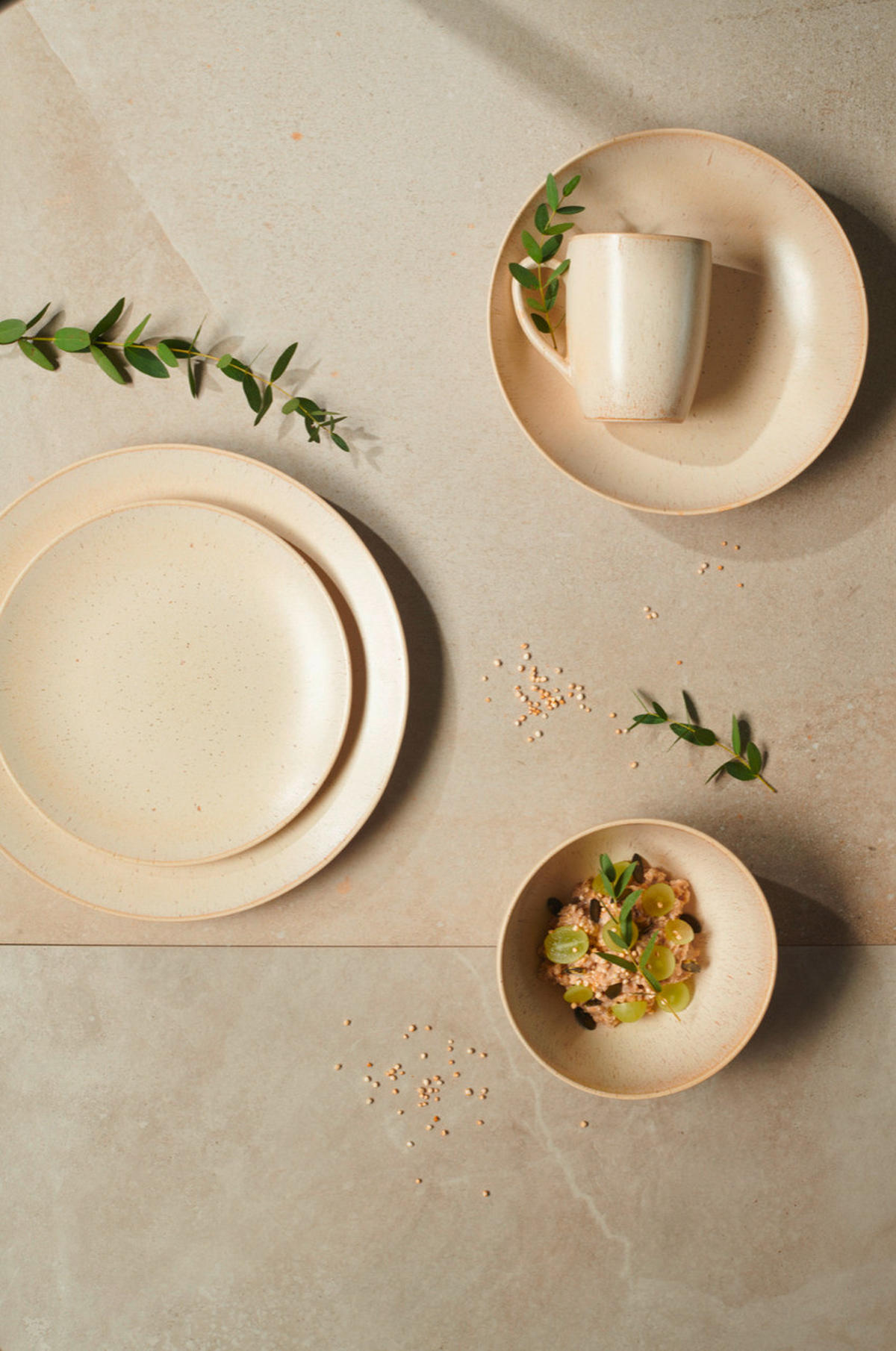 KOMBISERVICE Beige Cafe del Mar 20-teilig 4 Personen  - Beige, KONVENTIONELL, Keramik - ASA