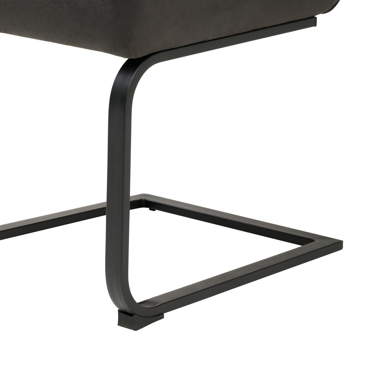 SCHWINGSTUHL   Mikrofaser, Leinenoptik  - Schwarz/Grau, KONVENTIONELL, Textil/Metall (49/91/60cm) - MID.YOU