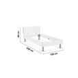 BETT 100/200 cm  in Weiß  - Alufarben/Weiß, Design, Metall (100/200cm) - Carryhome