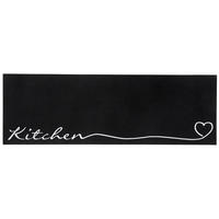 Küchenläufer in Schwarz/Weiß ( 50/150 cm Cook & Clean Weiß, Schwarz  - Schwarz/Weiß, Design, Kunststoff/Textil (50/150cm) - Hanse Home