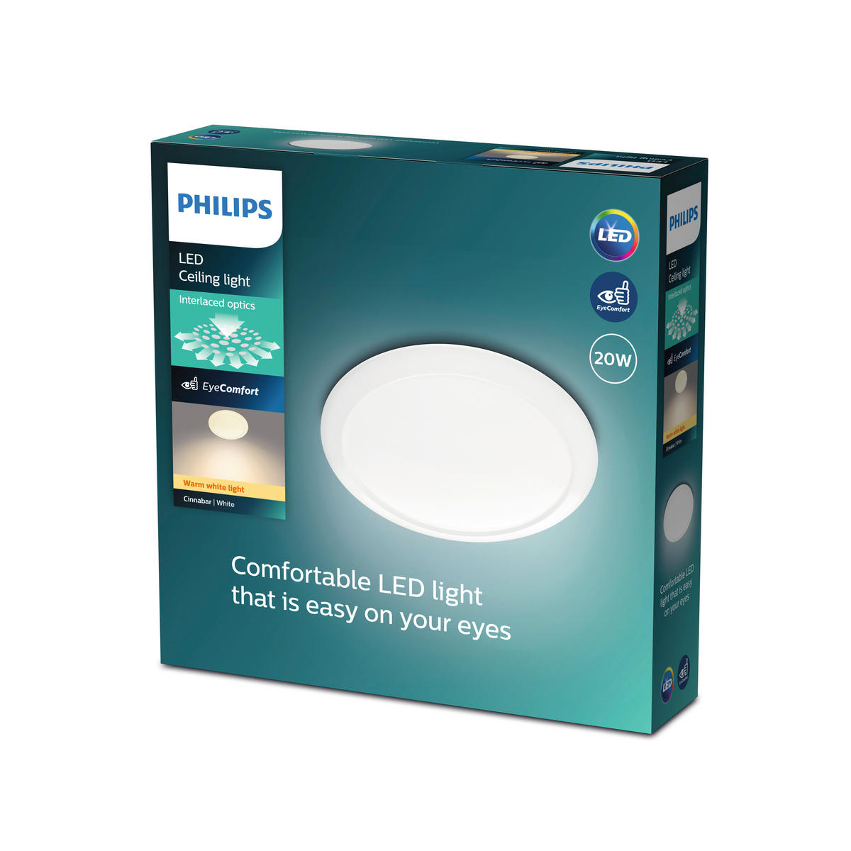 LED-DECKENLEUCHTE Cinnabar 40,4/10,64/40,4 cm   - Weiß, KONVENTIONELL, Kunststoff (40,4/10,64/40,4cm) - Philips