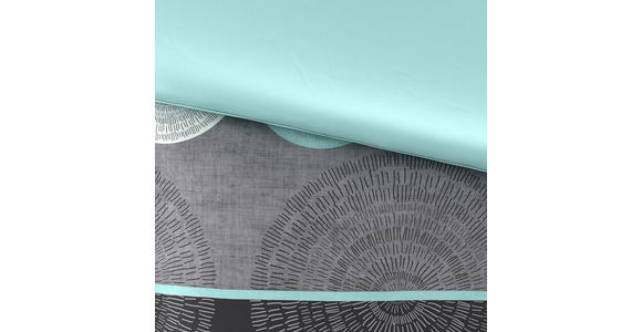 Bettwäsche Denise 140/200cm Türkis - Türkis, MODERN, Textil - Luca Bessoni