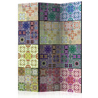 PARAVENT mit 3  Flügel - Multicolor, Basics, Holz/Textil (135/172/3cm) - artgeist