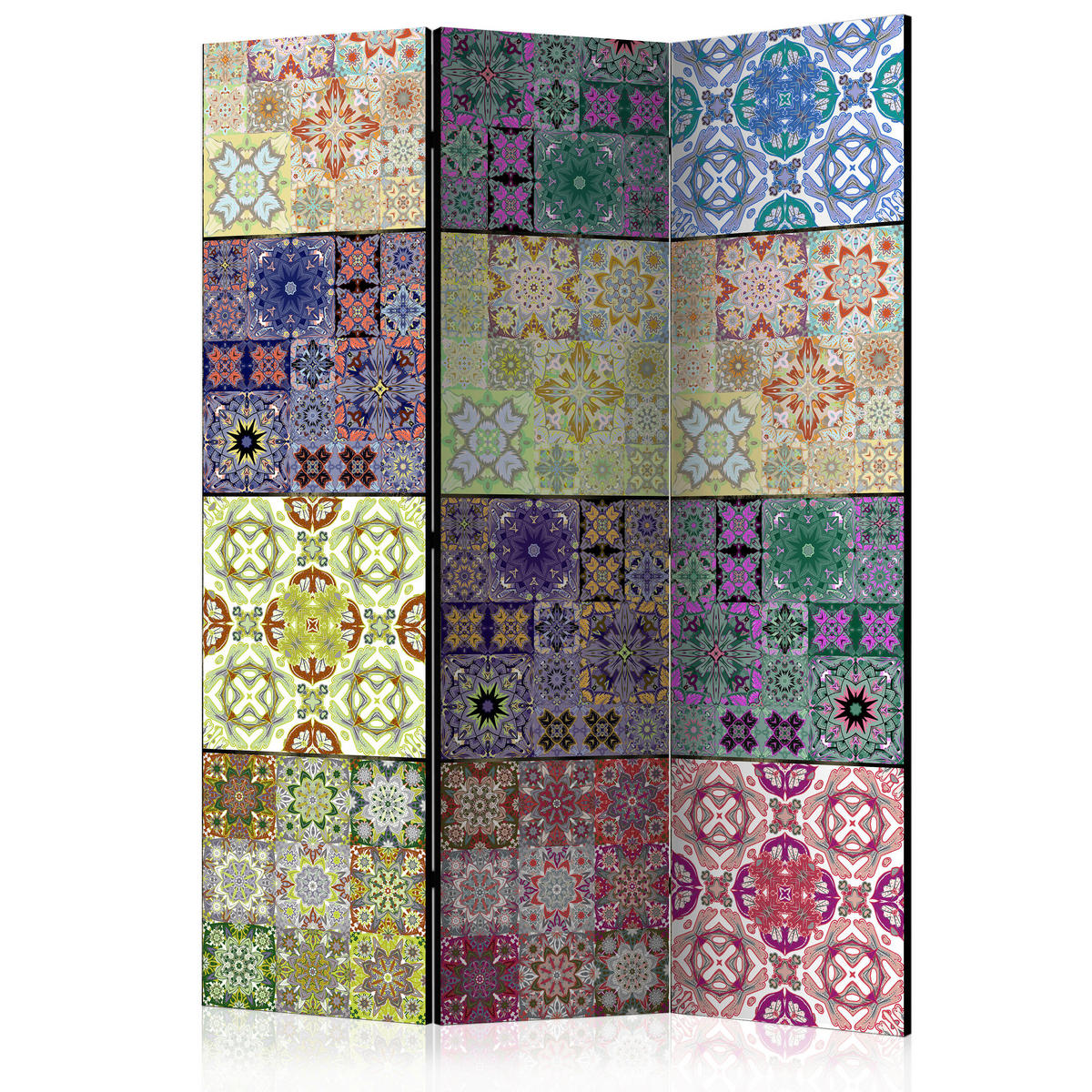 PARAVENT mit 3  Flügel - Multicolor, Basics, Holz/Textil (135/172/3cm) - artgeist