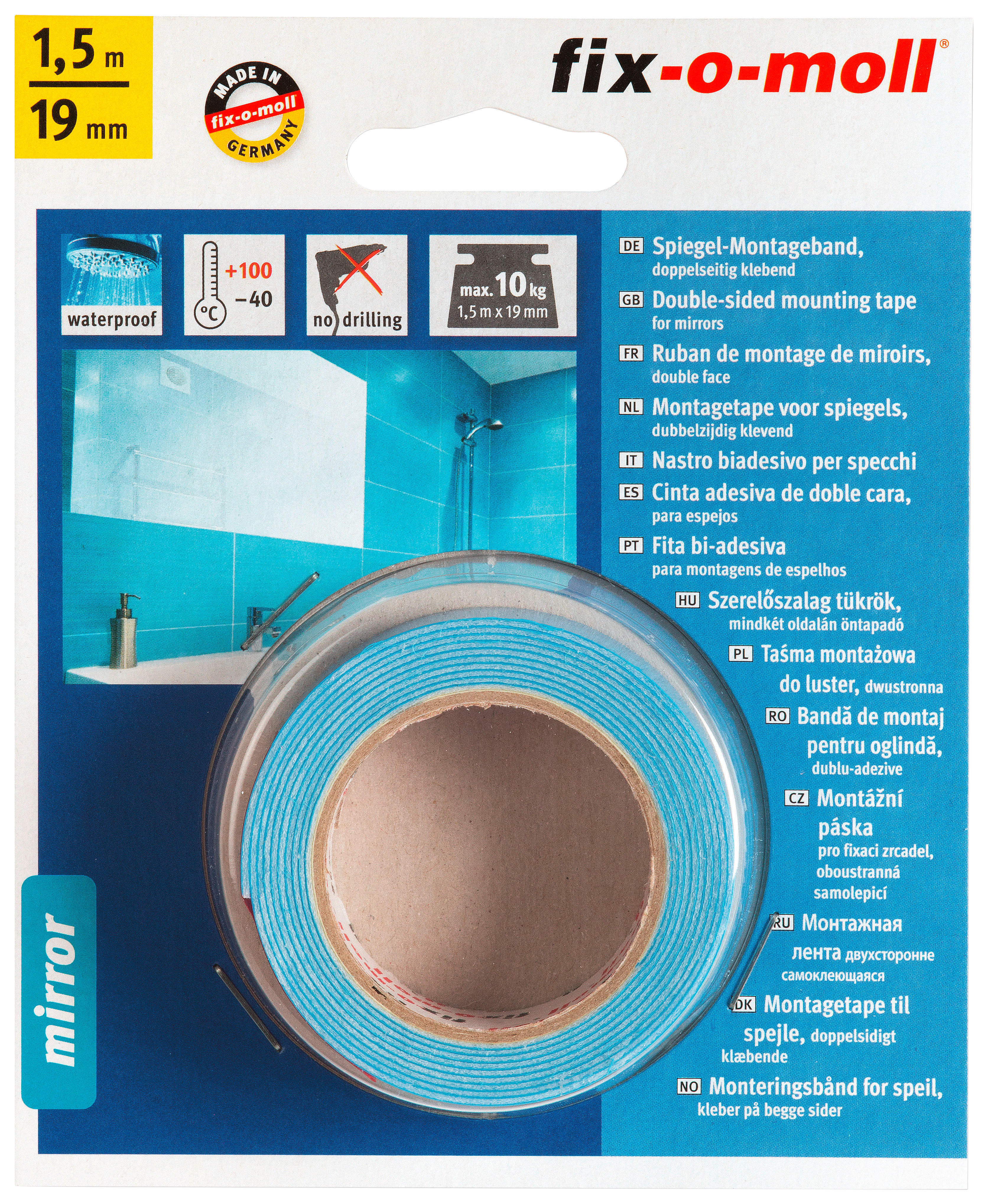 MONTAGEBAND - Blau, Basics, Kunststoff (1,9/150cm) - Homeware