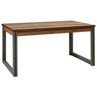ESSTISCH rechteckig Grau, Pinienfarben  - Grau/Pinienfarben, KONVENTIONELL, Holzwerkstoff (160/90/77cm) - Hom`in