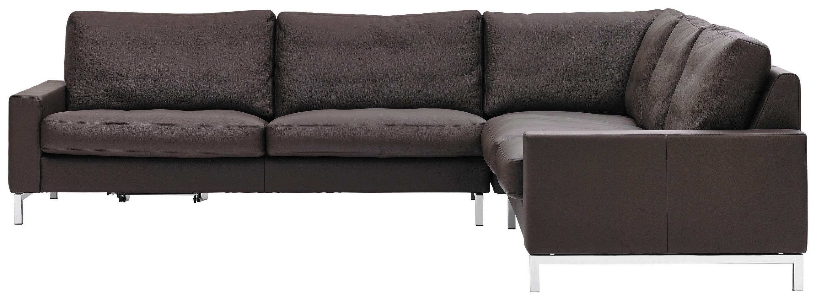 WOHNLANDSCHAFT Braun Echtleder - Braun, KONVENTIONELL, Leder (280/252cm) - Erpo