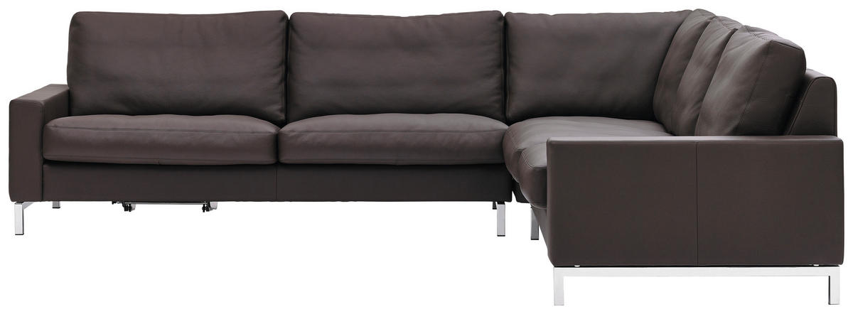 ECKSOFA Braun Echtleder  - Braun, KONVENTIONELL, Leder (280/252cm) - Erpo