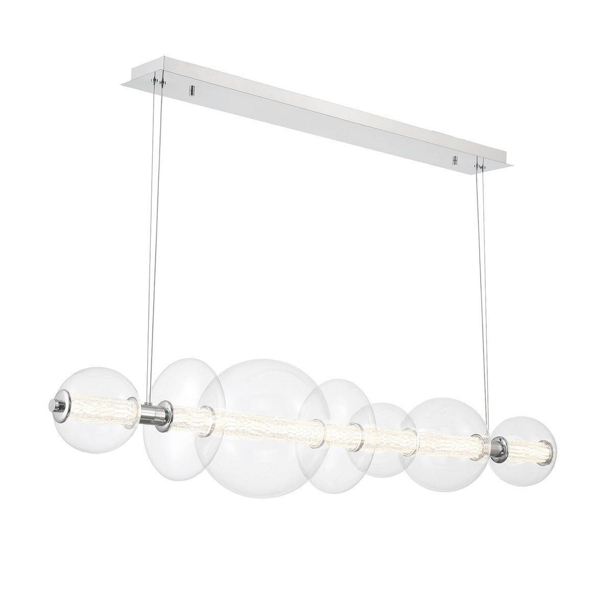 LED-HÄNGELEUCHTE 70/142,1/30 cm    - Chromfarben, Basics, Glas/Metall (70/142,1/30cm) - Elstead Lighting