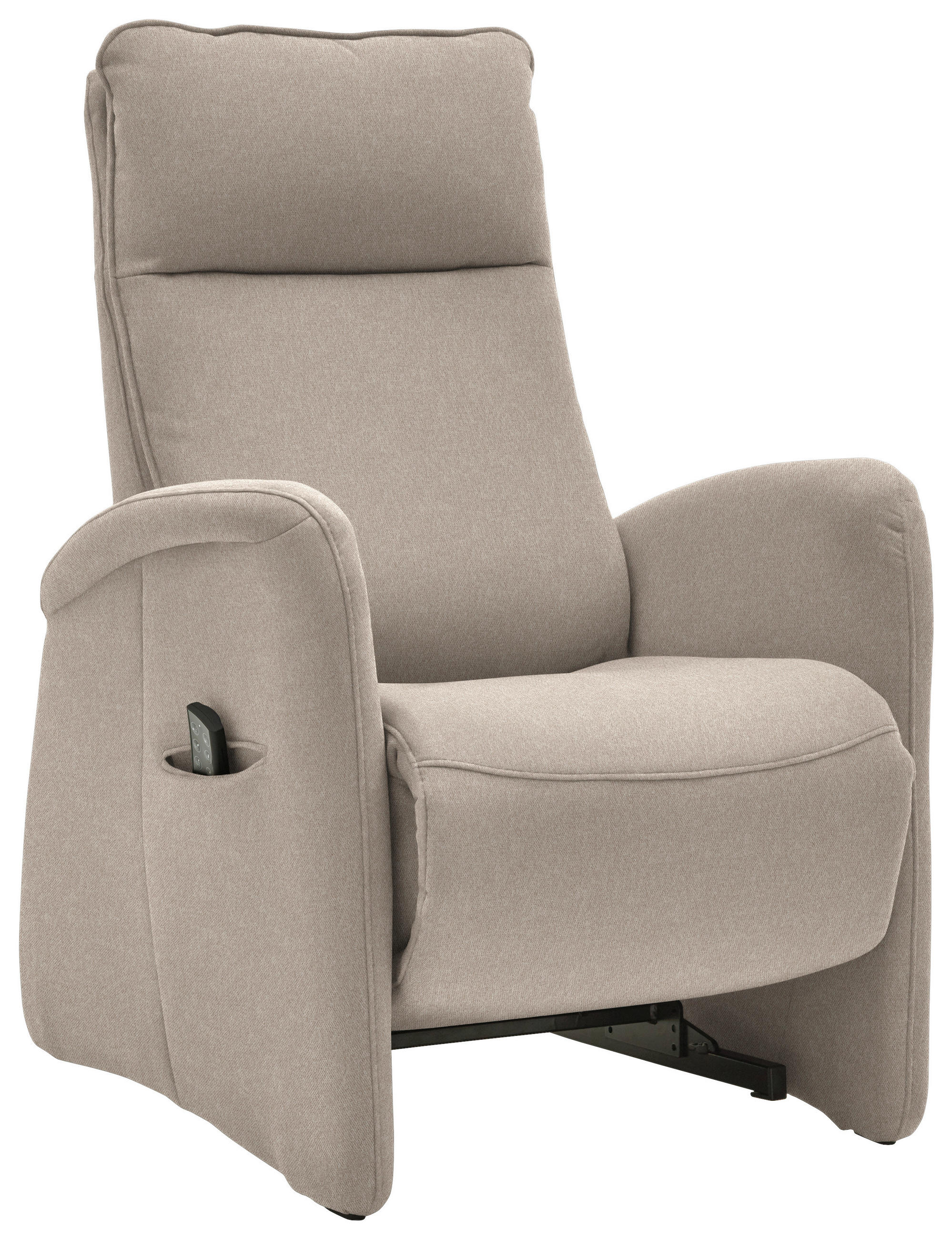 FERNSEHSESSEL in Chenille Greige  - Greige, KONVENTIONELL, Textil (79/114/87-176cm) - Valdera