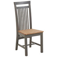 STUHL Laugenfarbig, Grau Kiefer massiv  - Laugenfarbig/Grau, ROMANTIK / LANDHAUS, Holz (46/103/48cm) - Boxxx
