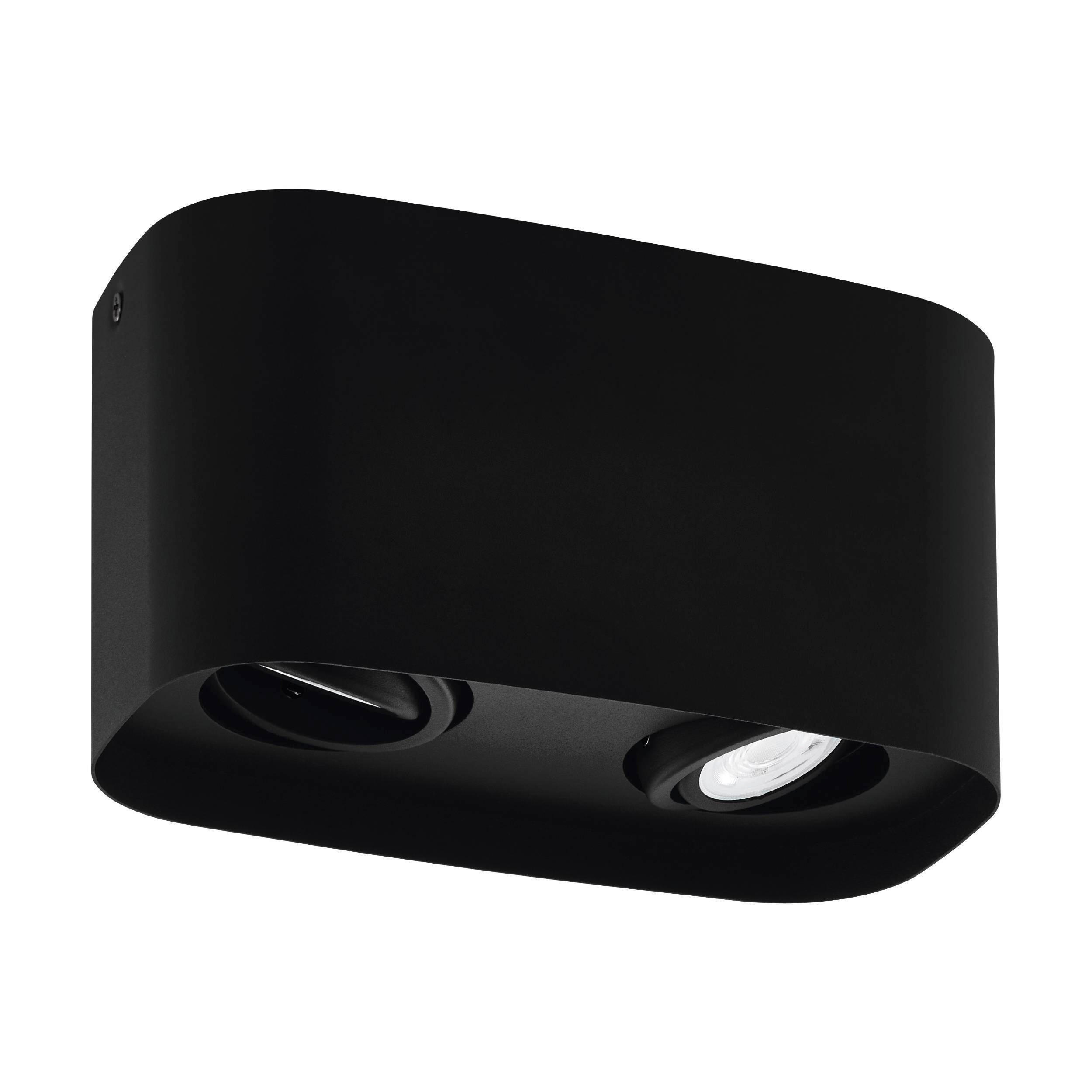 DECKENLEUCHTE 5 W    24/12,5/12 cm  - Schwarz, Design, Metall (24/12,5/12cm) - Eglo
