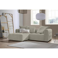 ECKSOFA in Webstoff Hellgrau  - Hellgrau/Schwarz, Modern, Kunststoff/Textil (173/240cm) - Stylife