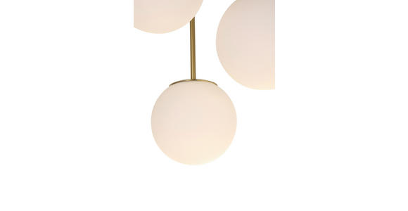 HÄNGELEUCHTE 34,5/41,5 cm - Goldfarben/Weiß, Trend, Glas/Metall (34,5/41,5cm) - Novel