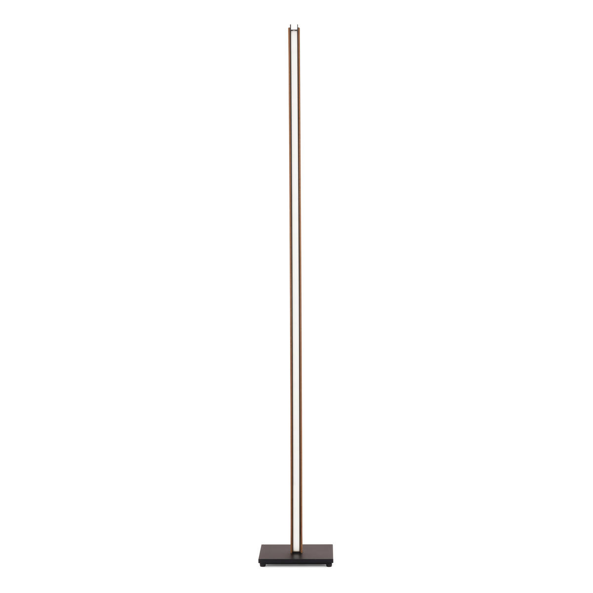 LED-STEHLEUCHTE Form 22/160/22 cm  - Eichefarben/Schwarz, Natur, Holz/Metall (22/160/22cm) - Grossmann