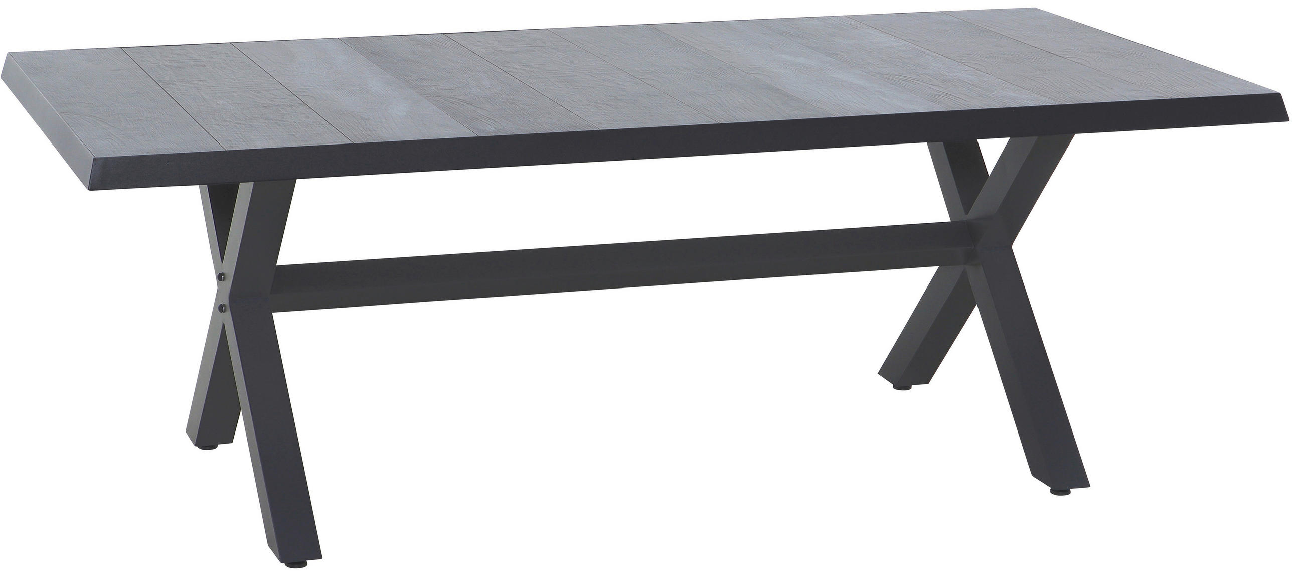 GARTENTISCH 200/100/74 cm Metall rechteckig  - Schieferfarben/Anthrazit, Basics, Keramik/Metall (200/100/74cm) - Siena Garden